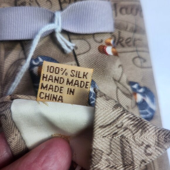 Tommy Bahama Men's Necktie Silk Handmade Havana Smoker Cigar New with Tags - Picture 5 of 7